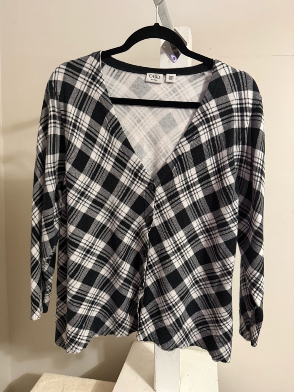 Cato Plaid Cardigan